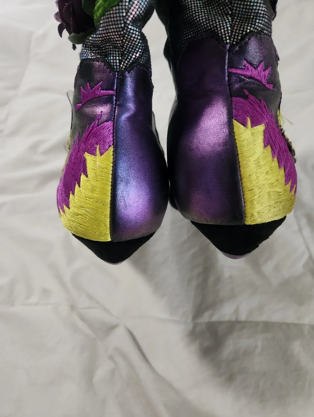 Irregular Choice Bloomin Fabulous Boots Size 39 Bees Butterflies Flowers